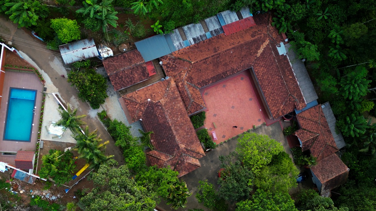 Aerial view of Kudajadri Drizzle Homestay in Wayanad